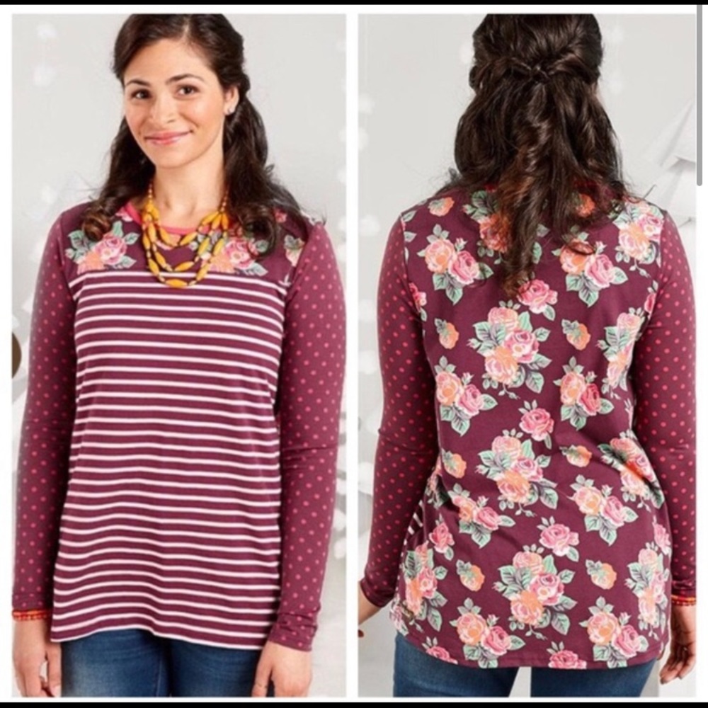 Matilda Jane Floral Polka Dot Stripe Long Sleeve